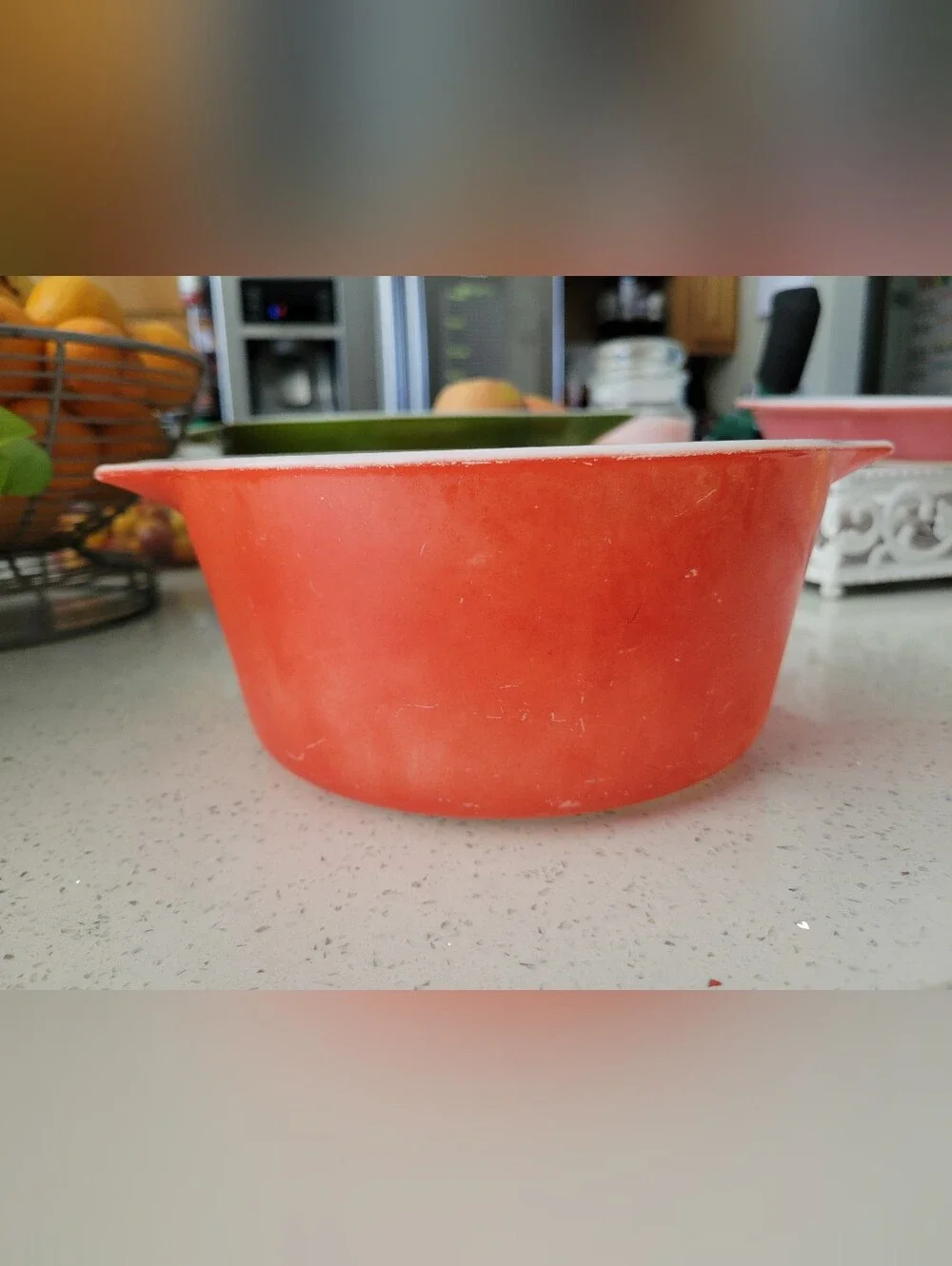 Vintage PYREX #474-B Red-Orange 1.5 Quart Cinderella Casserole Dish (No Lid)
